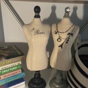2 jewelry mannequin stands - 16 inches tall